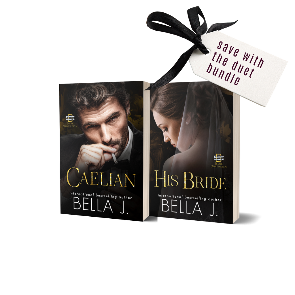 Caelian Duet signed paperback bundle by Bella J., model covers: Caelian, His Bride