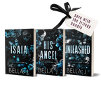 Isaia Trilogy signed paperback bundle by Bella J., discreet covers: Isaia, His Angel, Unleashed