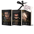 Nicoli Trilogy signed paperback bundle by Bella J., model covers: Nicoli, His Queen, Unveiled